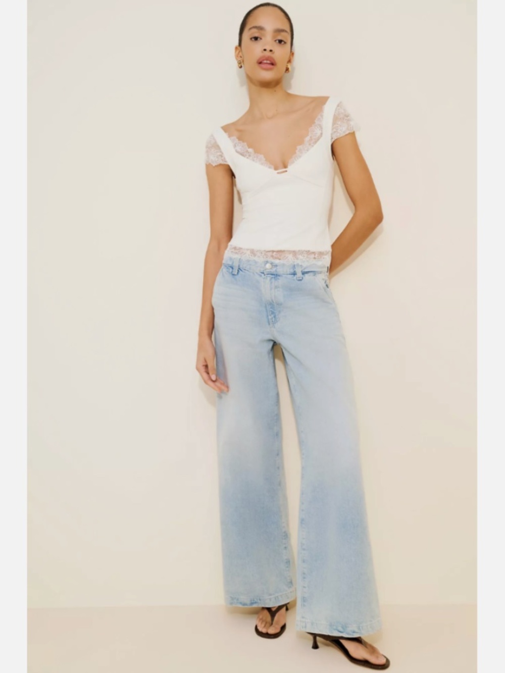 ANTHROPOLOGIE AG JEANS STELLA HIGH WAISTED WIDE LEG JEANS